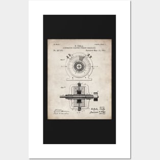 Tesla Generator Patent - Electrician Maker Workshop Art - Antique Posters and Art